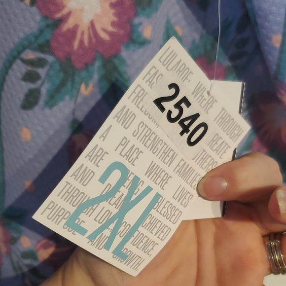 LuLaRoe Cassie Floral Skirt in Purple and Green - Picture 4 of 6